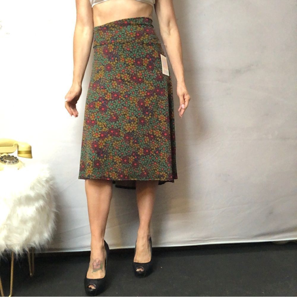 NWT Lularoe floral skirt Azure
